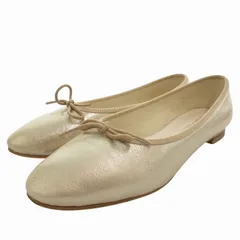 オデットエオディール Odette e Odile アローズ バレエシューズ フラット リボンモチーフ 22.5cm ゴールドカラー /FF