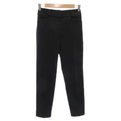 プラステ PLST 美品 24SS リネンブレンド スティック パンツ スラックス XS スリムテーパード センタープレス 黒 ブラック /AE