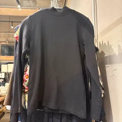 【東あずま店 併売品】 無印良品　黒 ブラック BLACK クロ くろ　Mサイズ 38 9号　カットソー　長袖　ハイネック　お呼ばれ　デート　オフィスカジュアル　食事会