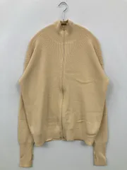 UNIQLO U ユニクロユー ニット/セーター L ベージュ ウール・ニット 無地 ミドル丈 長袖 タートルネック/ハイネック