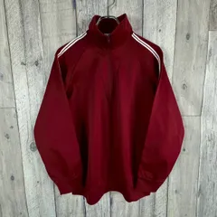 OLD ASICS asics 90s アシックス 日本製 バーガンディー えんじ スタンドネック ハイネック ハーフジップ ラグラン ジャージ トラックジャケット メンズ O サイズ