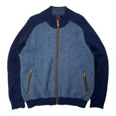 DAKS メンズ ニット ブルゾン ジップアップ アウター ジャケット 110