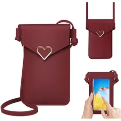 【新品】 携帯ショルダーバッグ レディース 斜め掛け 肩掛け 軽量 財布 縦型 タッチパネル対応 ミニショルダーバッグ レディース 本革 多機能 レジャーバッグ 人気 可愛い スマホバッグ ミニポーチ サコッシュ 1