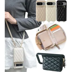 【新品】 Liisea pixel9 ピクセル9pro ケース ショルダー キルティング カード収納 財布 付き ファスナー グーグルピクセル9 ストラップ付き 小銭入れ 落下防止 google pixel 9 pro スマホケース スタンド 耐衝撃 携帯 1