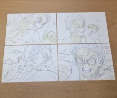 鬼滅の刃 猗窩座 原画 はがき 4点 まとめ