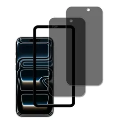 【新品】 HKKAIS 左右の視野 のぞき見防止 iPhone 17 Pro max 用の 覗き見防止 ガラスフィルム 日本製硝子採用 強化 ガラス 液晶画面 プライバシー 保護フィルム【2 枚+ ガイド枠】