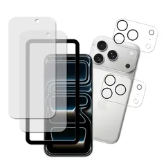 【新品】 HKKAIS 【2+2枚セット+ガイド枠付き 】アンチグレア 紙のような描き心地 iPhone 17 Pro max 適用 ガラスフィルム 強化ガラス 反射防止 保護フィルムカメラフィルム 0