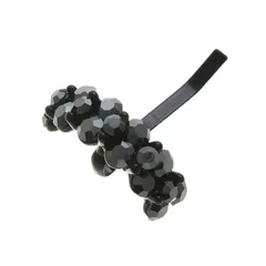 【新品】 ヴァンテーヌ VINGTAINE ビジュー カーブ ポニーフック ヘアカフス カフ パール ストーン ヘアアクセサリー ブラック ヘアカフ H7400-BK-CAFF 0