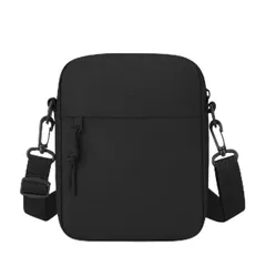 [レリカ] サコッシュ スマホ ポーチ ショルダー バッグ ミニ 小さめ 軽量 斜め掛け 旅行 携帯 収納 シンプル メンズ (ブラック) [ブラック]