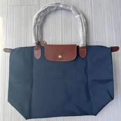 Longchamp ネイビー ナイロン ショルダーバッグ Lサイズ（訳あり）