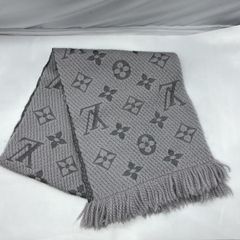 訳あり】LOUIS VUITTON モノグラム 大判ストール シルバーグレー