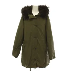 23区 オンワード樫山 モッズコート ダウンライナー付き ラクーンファー アウター 44 カーキ CCMWWCW0402 /YM