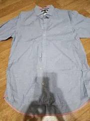 正規品 Tommy Hilfiger トミーヒルフィガー メンズ NEW YORK フィット ドット 半袖 シャツ (L)