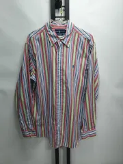 ポロ ラルフローレン シャツ マルチカラー ストライプ 長袖シャツ L