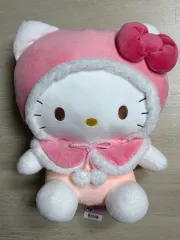 サンリオ 冬限定 ハローキティ ピンク カラーケープ 中・大型ぬいぐるみ(新品)