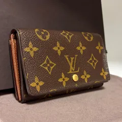 a17 ポルト モネ ビエ トレゾール　ポルトフォイユ トレゾール　インターナショナル 旧型　Louis Vuitton ルイ ヴィトン　2つ 折り　二つ折り　フラップ ボタン 式　財布　コンパクト　ミニ ウォレット　モノグラム