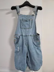 Uソール 女の子 デニム サスペンダー ハーフパンツ 150サイズ