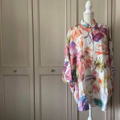 CELINE フィービー 花柄 リネン シャツ ブラウス アロハ CELINE フィービー 花柄 リネン シャツ ブラウス アロハ - メルカリ