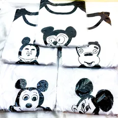 嵐　嵐を旅する展覧会　ラグラン Tシャツ　 嵐 × Mickey Mouse コラボ　5点　バラ売り用　(S)