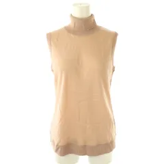 セオリー Theory ニット切り替えシルクノースリーブブラウス S ピンクベージュ /DO ■OS ■SH