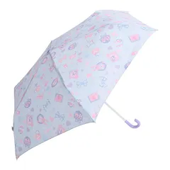【新品】 [アリサナ]arisana 折りたたみ傘 キッズ 女の子 傘 手開き 子供傘 キッズ ジュエリー キャンディー 柄 収納袋付き お名前タグ付き キャンディBlue 55cm 0