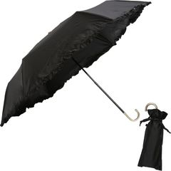 アプレビュート Apleberute フリル 晴雨兼用 傘 ブラック ゴシック