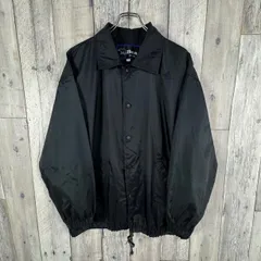 OLD Bear NEW YORK USA 90s ベアー ブラック ボタン ナイロン コーチジャケット ジャージ トラックジャケット メンズ M サイズのサムネイル