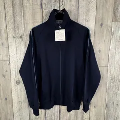 【新品 タグ付き!!】Tombow SPORTS WEAR 90s デットストック ネイビー ハイネック スタンドネック フルジップ ジャージ トラックジャケット メンズ L サイズのサムネイル