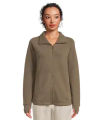 エルエルビーン レディース アウター パーカー・スウェット ニット ジャケット LLBean Ridgeknit FullZip Jacket Dark Cinder