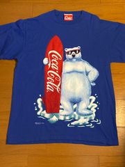 90sヴィンテージUSAコカ・コーラシロクマベイスボールキャラクターT 