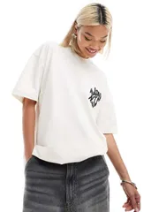 オールセインツ レディース トップス Tシャツ プリント シャツ AllSaints Orlando back print tshirt ashen white ホワイトのサムネイル