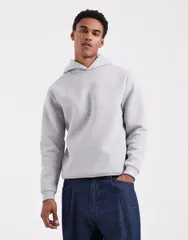 エイソス メンズ アウター パーカー・スウェット スキューバ ASOS DESIGN hoodie in heather gray scubastyle fabric Gray Heather グレー