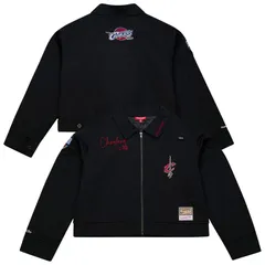 ミッチェルネス メンズ アウター ジャケット・ブルゾン Womens Mitchell Ness Black Cleveland Cavaliers FullZip Mechanic Jacket Cのサムネイル