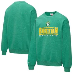 ミッチェルネス メンズ アウター パーカー・スウェット シャツ フリース Mens Mitchell Ness Green Boston Celtics Throw It Back Fleece Swのサムネイル