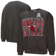 ミッチェルネス メンズ アウター パーカー・スウェット シャツ ダウン フリース Mens Mitchell Ness Black Chicago Bulls NBA Downtown Collectのサムネイル