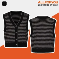 ALL FOR YOU レディース Vネック ベスト ニット 秋