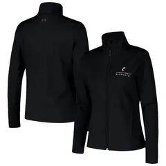 アンダーアーマー レディース アウター ジャケット・ブルゾン Womens Under Armour Black Cincinnati BearcatsweatWicking Soft Motion FullZip Jacket Cin Black ブラック