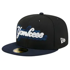 ニューエラ メンズ アクセサリー 帽子 Mens New Era Black New York Yankeeshadow Stitch 59FIFTY Fitted Hat Ynk Black ブラック