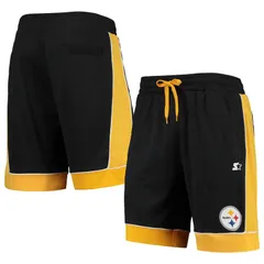 スターター メンズ ボトムス ハーフパンツ・ショーツ Tシャツ ショートパンツ Menstarter BlackGold Pittsburgh Steelers Fan Favorite Fashioのサムネイル