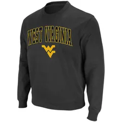 コロシアム メンズ トップス Tシャツ クルーネック スウェット ロゴ Mens Colosseum Charcoal West Virginia Mountaineers Arch Logo Crew Neck Sweatshirt Wvu Charco チ