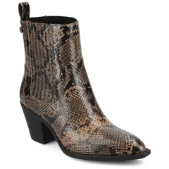 ジャーニー レディース シューズ ブーツ・レインブーツ アンクル Journee Braylee Comfort Studded Pointed Toe Womens Ankle Bootsnake