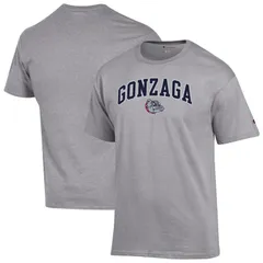 チャンピオン メンズ トップス Tシャツ ロゴ MensChampion Heather Gray Gonzaga Bulldogs Arch Over Logo TShirt Zagrey グレー
