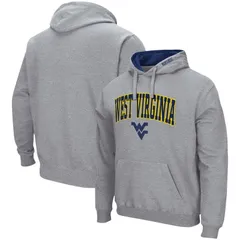 コロシアム メンズ トップス Tシャツ ロゴ パーカー Mens Colosseum Heather Gray West Virginia Mountaineers Arch Logo 30 Pullover Hoodie Wvu Grey グレー