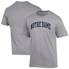 チャンピオン メンズ トップス Tシャツ Mens Champion Heather Gray Notre Dame Fighting Irish Basic Arch TShirt Ntd Grey グレー