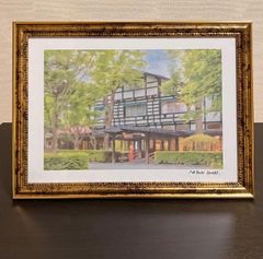 ジブリアート116 千と千尋の神隠しより「渋温泉」 額装品 額縁寸法45