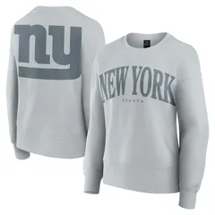 【送料無料】 ファナティクス レディース Tシャツ トップス Womens Fanatics Gray New York Giants Elements Pullover Sweatshirt Gia Grey