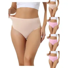 アレグラ ケー レディース アンダーウェア パンツ ALLEGRA K 5 Packs Womens Hign Waist Gstring Thongs Tummy Control Stretch Panties Tback Undepants Pink Be