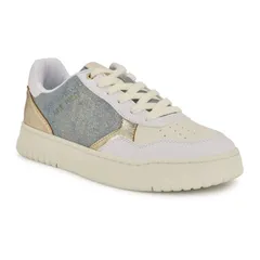 ナインウェスト レディース シューズ スニーカー レース Nine West Nenya CasualaceUp Round Toe Sneakers White Blue Gold Multi ホワのサムネイル