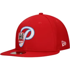 ニューエラ メンズ アクセサリー 帽子 ロゴ Mens New Era Red Philadelphia Phillies Duo Logo 20 59FIFTY Fitted Hat Phl Red レッド