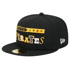 ニューエラ メンズ アクセサリー 帽子 Mens New Era Black Pittsburgh Pirates Ransom 59FIFTY Fitted Hat Pir Black ブラック